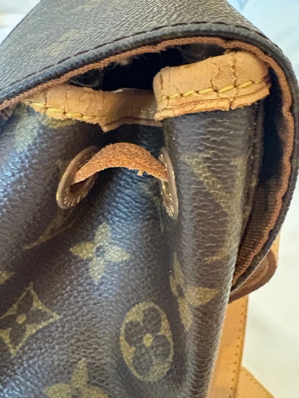 Louis Vuitton Montsouris Backpack Handbag in Brown and Tan Japan purchased